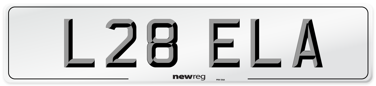 L28 ELA Number Plate from New Reg